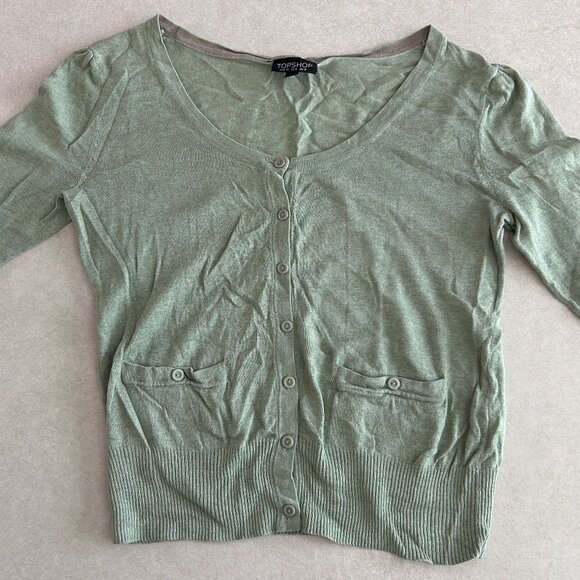 Topshop Knitted Scoop Neck Cardigan ALT ASO Hermione Granger - Picture 2 of 8